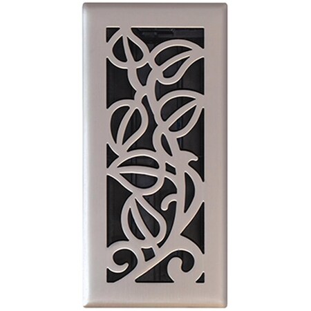 Tool RG3249 4 x 10 in. Satin Nickel Vine Floor Register TO2670460